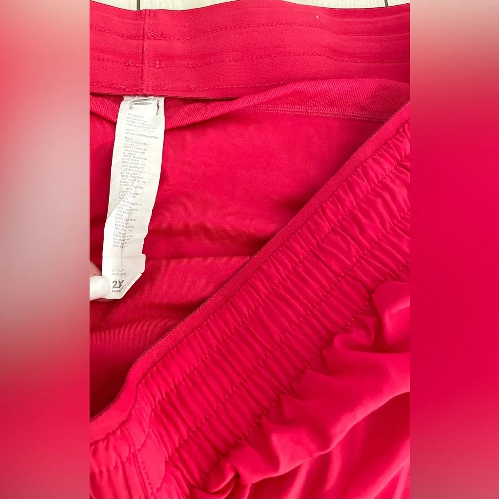Fabletics Breathe‎ Mid-Rise Run Short women’s pink size 2XL shorts